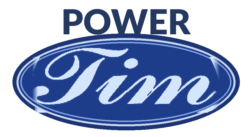 Power By Tim POWER and cursive Tim oval logo